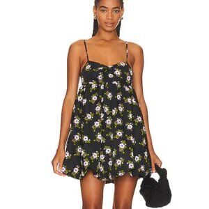 Free People in A Bubble Mini Dress in Black size small